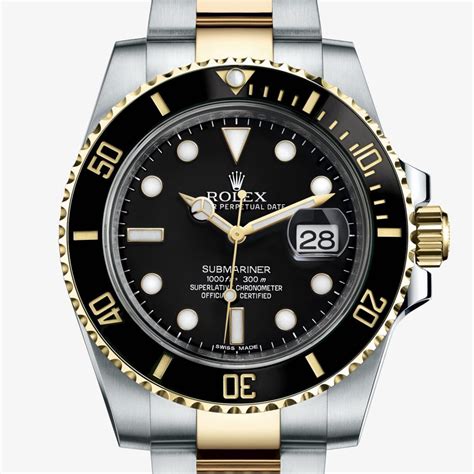 rolex submariner data in acciaio e oro giallo|rolex subacqueo.